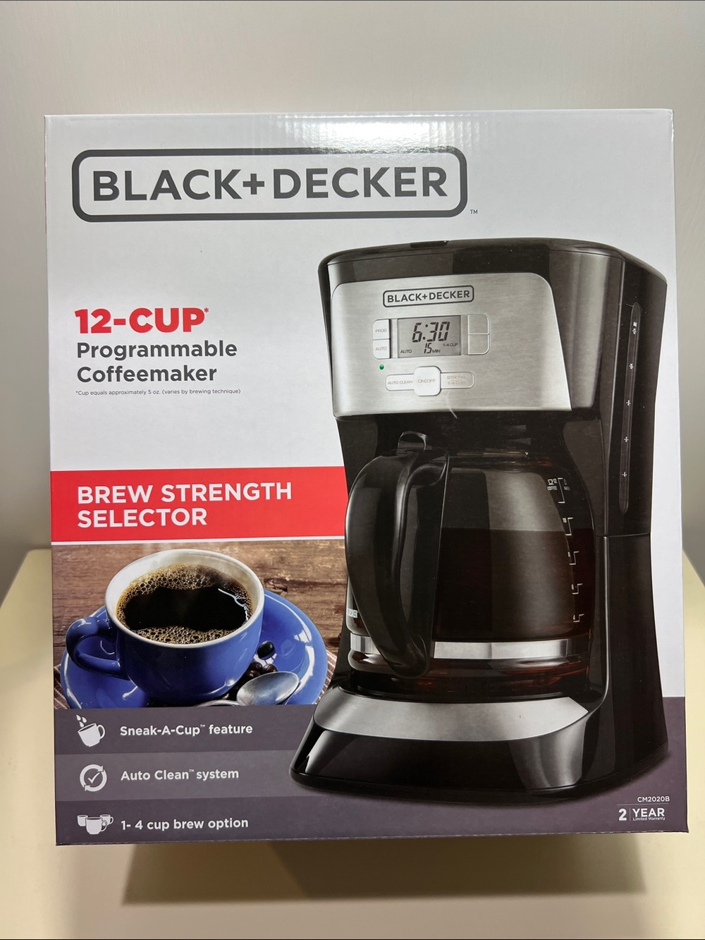 Black & Decker Black and Silver 12-Cup Programmable Coffeemaker